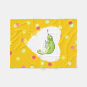 Couverture Polaire caméléon vert mignon (Devant (Horizontal))