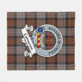 Couverture Polaire Cameron Du Clan Patiné Erracht Badge Tartan Pla (Devant (Horizontal))