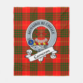 Couverture Polaire Cameron Moderne Clan Badge Tartan Plaid (Devant)