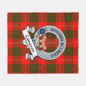 Couverture Polaire Cameron Moderne Clan Badge Tartan Plaid (Devant (Horizontal))