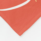 Couverture Polaire Camila nom personnalisé initiale répétée en rouge  (Coin)