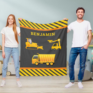 Couverture Polaire Camion à benne excavatrice Thème Construction Cham