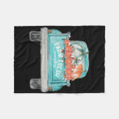 Couverture Polaire Camion Citrouille Fraîche De Ferme Joyeux Automne (Devant (Horizontal))