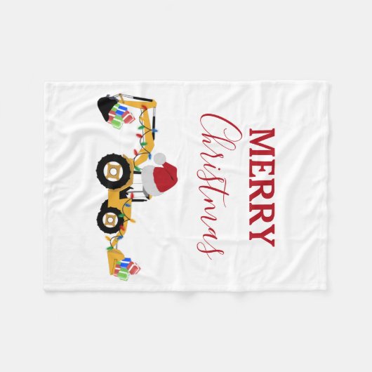 Couverture Polaire Camion de construction de la canot de Noël (Devant (Horizontal))