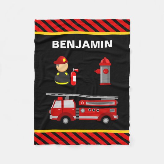 Couverture Polaire Camion de pompiers Pompiers (Devant)