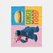 Couverture Polaire Camion fourré de Cookie Monster | Gonger Make Food (Devant)