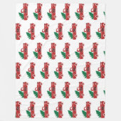 Couverture Polaire Camion rouge et arbre (Devant)