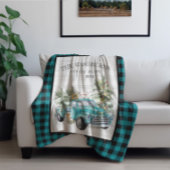 Couverture Polaire Camion rustique Bleu Farmhouse | Protection du nom