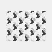 Couverture Polaire Camion Silhouette à la main (Devant (Horizontal))