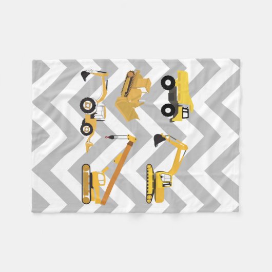 Couverture Polaire Camions de construction (Devant (Horizontal))