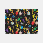 Couverture Polaire Camions de construction Astronaut Dinosaures dans (Devant (Horizontal))