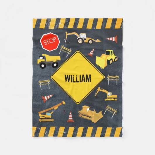 Couverture Polaire Camions de construction Machines lourdes Nom du ga (Devant)