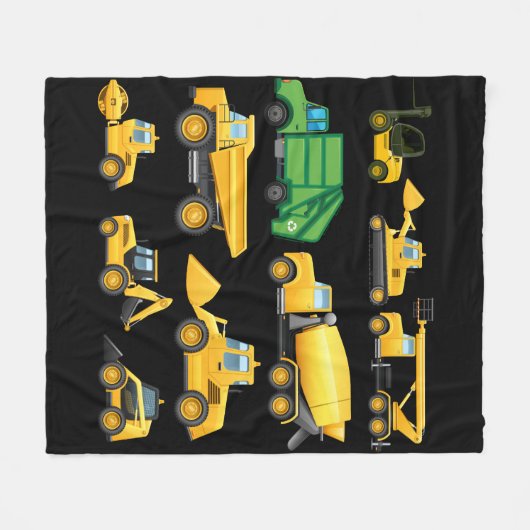 Couverture Polaire Camions Et Diggers Bâtiments (Devant (Horizontal))