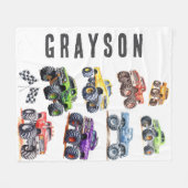 Couverture Polaire Camions Monster pour enfants modernes (Devant (Horizontal))