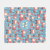 Couverture Polaire Camions rouges Pompiers Enfants Personnalisés (Devant (Horizontal))