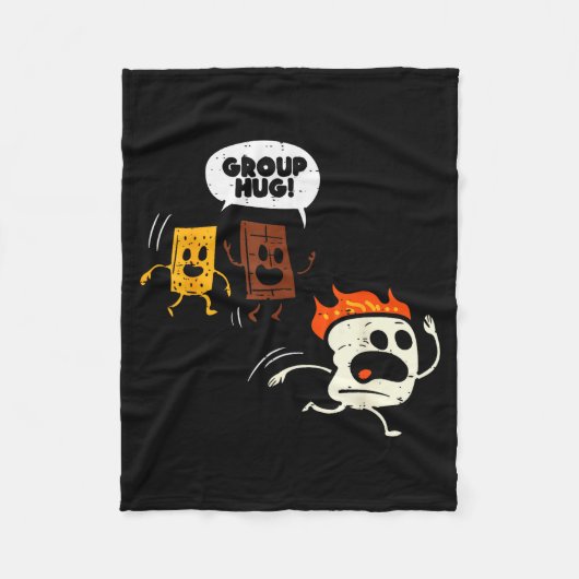 Couverture Polaire Camng Group Hug Smores Funny Marshmallow Men Women (Devant)