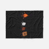 Couverture Polaire Camng Smores Running Fire Funny Group Hug Men Wome (Devant (Horizontal))