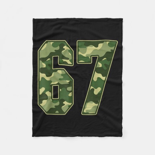 Couverture Polaire Camo #67 Jersey Number 67 Uniform Fan Favorite Pla (Devant)