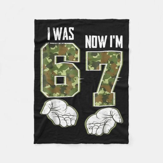 Couverture Polaire Camo 7 Ans Anniversaire J'avais 6 Ans Maintenant J (Devant)