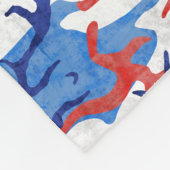 Couverture Polaire Camo blanc et bleu rouge affligé (Coin)