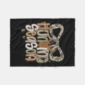 Couverture Polaire Camo Coquette Bow Deer Hunt Duck Hunt Women Gir (Devant (Horizontal))