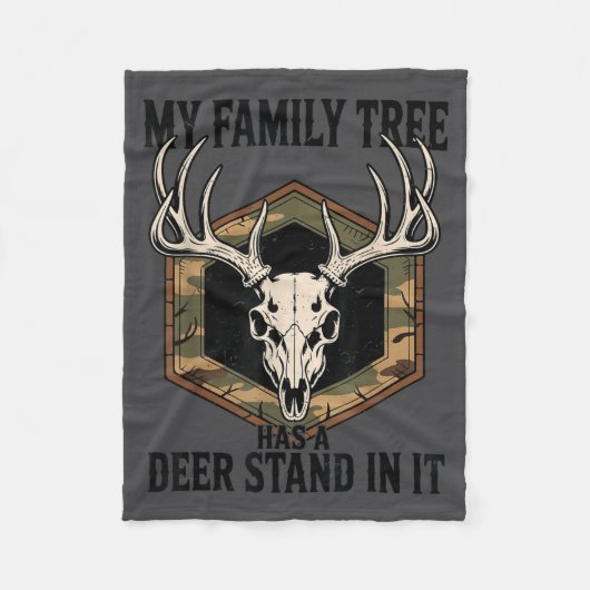 Couverture Polaire Camo Deer Hunting My Family Tree Has Deer Stand In (Devant)