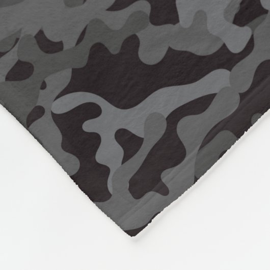 Couverture Polaire CAMO noir et gris  (Coin)