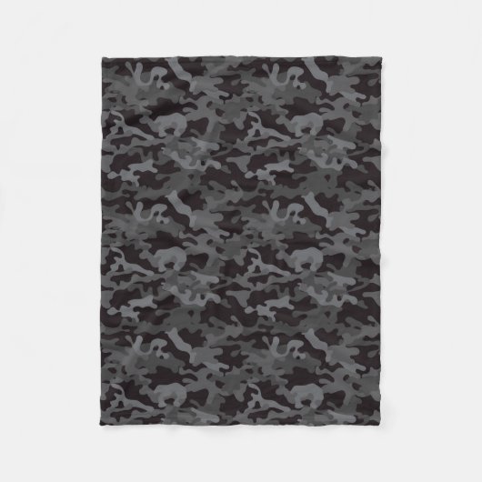Couverture Polaire CAMO noir et gris (Devant)