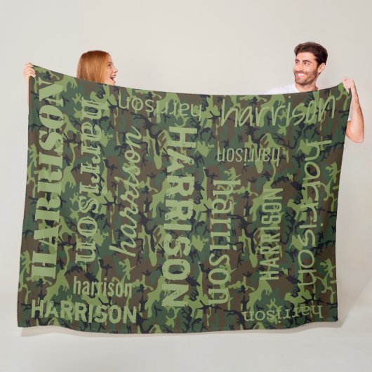 Couverture Polaire Camo Personnalisé (En situation)