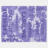 Couverture Polaire Camo personnalisé violet (Devant (Horizontal))