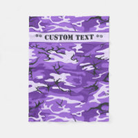 Camo pourpre avec le texte fait sur commande
