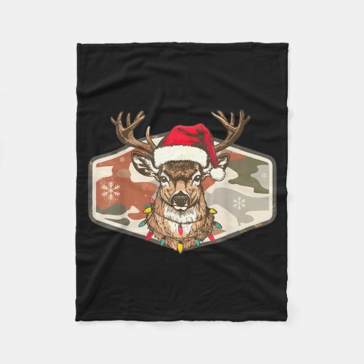 Couverture Polaire Camo Southern Local Boy Christmas Deer Hunting Xma (Devant)