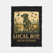 Couverture Polaire Camo Southern Local Boy Duck Hunting Black Lab Out (Devant)