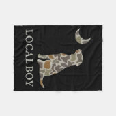 Couverture Polaire Camo Southern Local Boy Duck Hunting Black Lab Out (Devant (Horizontal))