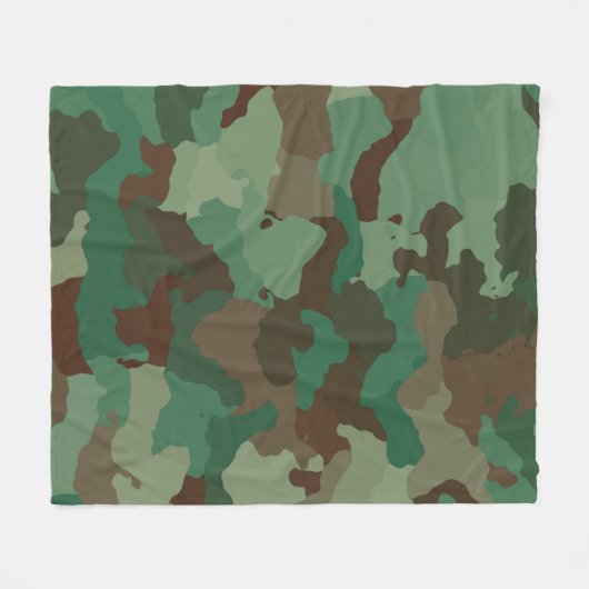 Couverture Polaire Camo vert (Devant (Horizontal))