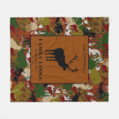 Couverture Polaire Camouflage Black Brown Green Personalized (Devant (Horizontal))