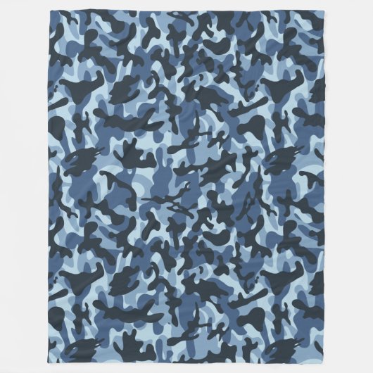 Couverture Polaire Camouflage bleu (Devant)