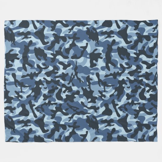 Couverture Polaire Camouflage bleu (Devant (Horizontal))