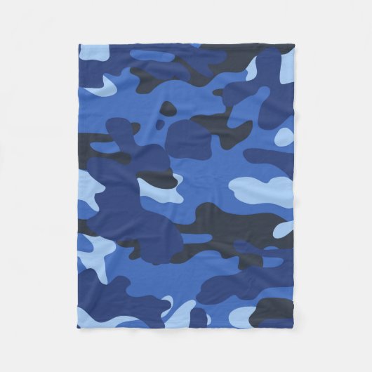 Couverture Polaire Camouflage Bleu Camo Motif de l'armée (Devant)