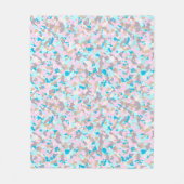 Couverture Polaire Camouflage bleu et rose (Devant)
