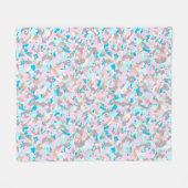 Couverture Polaire Camouflage bleu et rose (Devant (Horizontal))