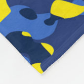 Couverture Polaire Camouflage bleu jaune Motif d'impression (Coin)