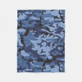 Couverture Polaire Camouflage bleu marine, Militaire, Armée (Devant)