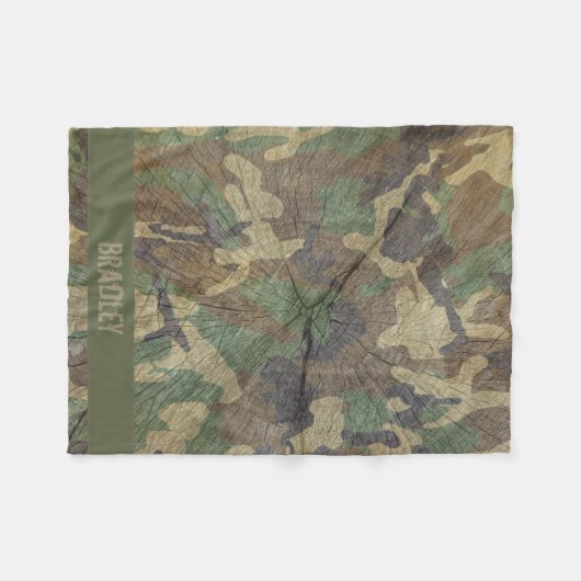 Couverture Polaire Camouflage Bois Chasse et pêche Camo (Devant (Horizontal))