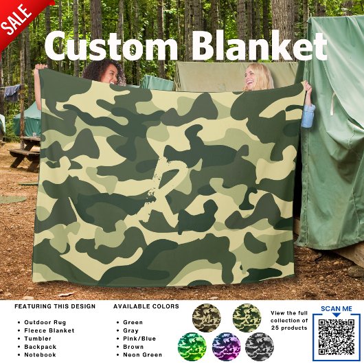 Couverture Polaire Camouflage Camouflage Ajouter Enfants Ados initiau