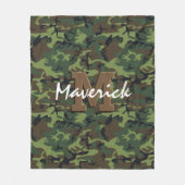Couverture Polaire Camouflage de l'armée de monogrammes (Devant)