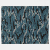 Couverture Polaire Camouflage en noir de nuit (Devant (Horizontal))