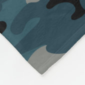 Couverture Polaire Camouflage en noir de nuit (Coin)