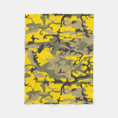 Couverture Polaire Camouflage jaune et vert, Militaire, Armée (Devant)