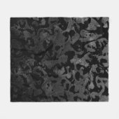 Couverture Polaire Camouflage moderne Camo-noir et gris foncé (Devant (Horizontal))